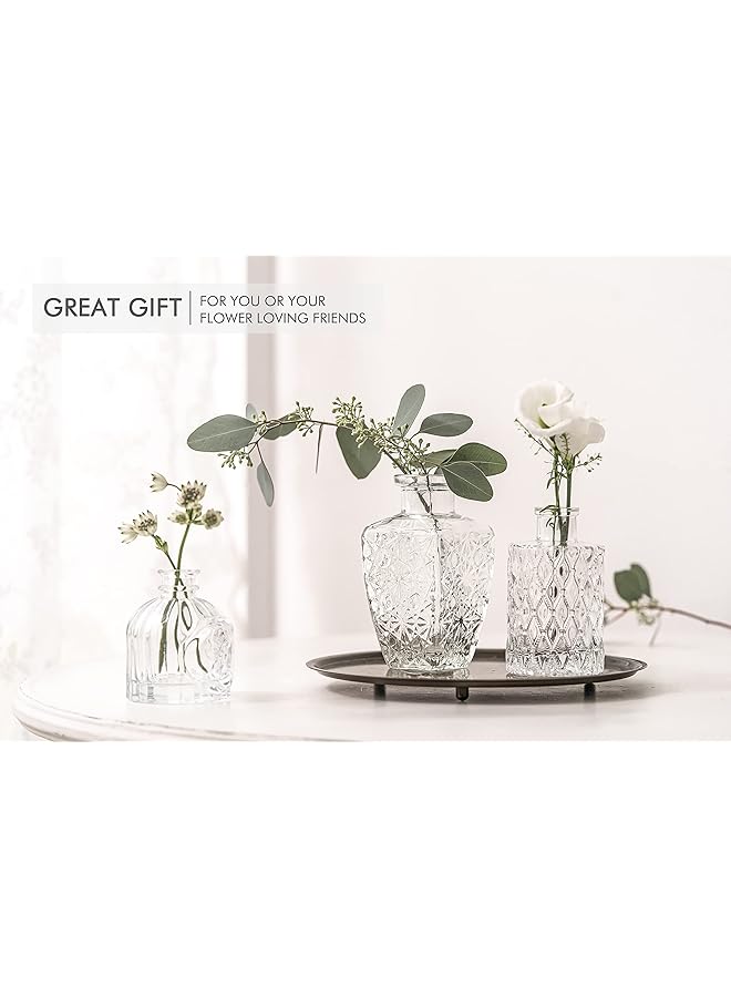 إيروريكس مجموعة مزهريات زجاجية صغيرة مكونة من 10 مزهريات شفافة بكميات كبيرة، قطع مركزية صغيرة لطيفة لحفلات الزفاف الريفية الصغيرة، طاولة منزلية، زهرة M Ba0751 - Image 5