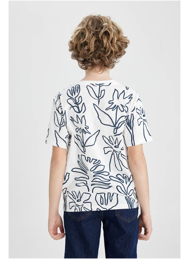 DeFacto - Boy Regular Fit Crew Neck Knitted Short Sleeve T-Shirt - Image 1