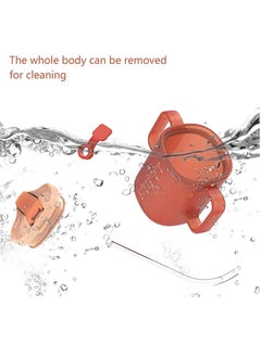 Excefore Toddler Sippy Cups Drinks Water Bottles Trainer Cup with Handles Spill-proof for Toddlers 6 Months+ Children's Milk Scale Children Portable Reusable (Red 250ml)  - Image 4