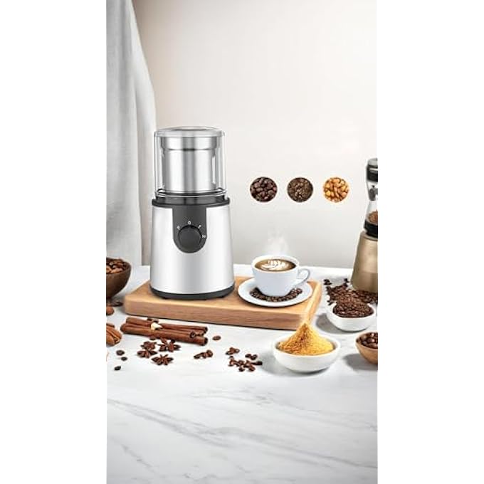 Honwor Electric Spice  Coffee Grinder With Large Capacity  Powerful Motor  Removable Stainless Steel Bowl For Spices Herbs Nuts  Grains - Image 5
