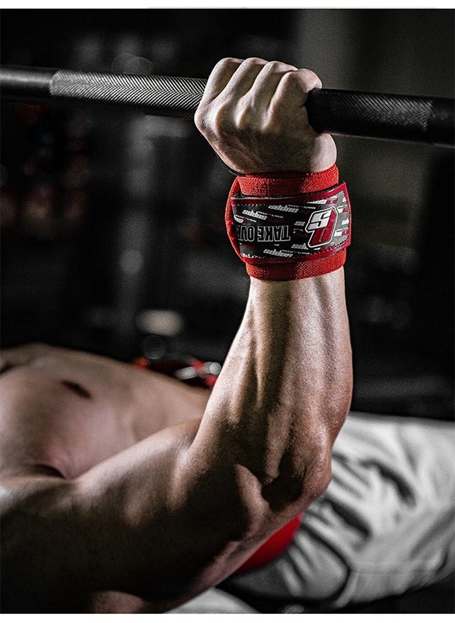 Beyond Wrist Straps, Gym Weight Lifting Straps, Wrist Wraps for Strength Training Bodybuilding Deadlifting (Red)  - Image 4