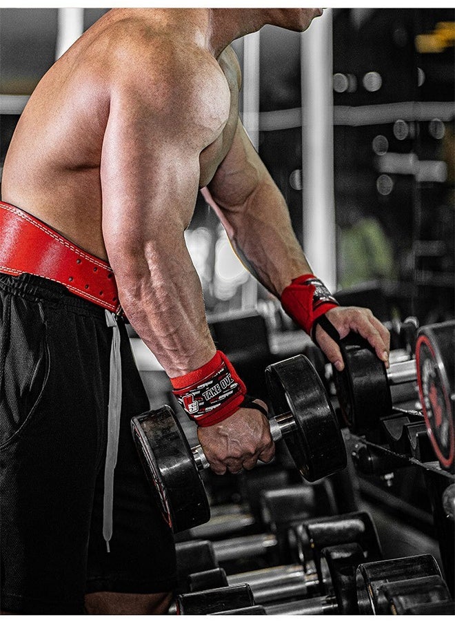 Beyond Wrist Straps, Gym Weight Lifting Straps, Wrist Wraps for Strength Training Bodybuilding Deadlifting (Red)  - Image 5