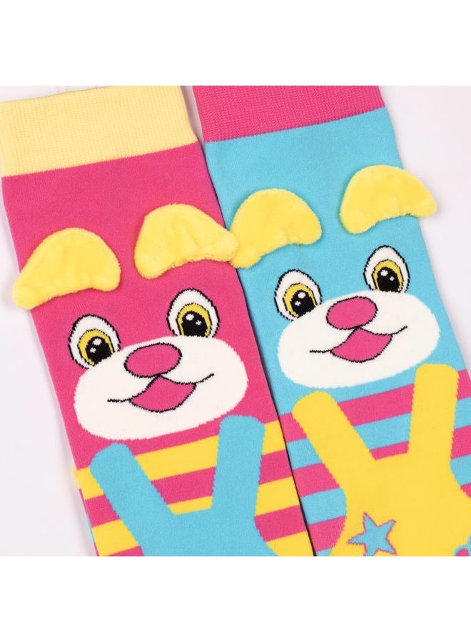 Bibalabili Crazy Socks for Kids - Cute Knee High Silly Socks Funny Style Colorful Cute Animal Knee High Socks for 3-12 Years Kids, Crazy Bear, one size - Image 4