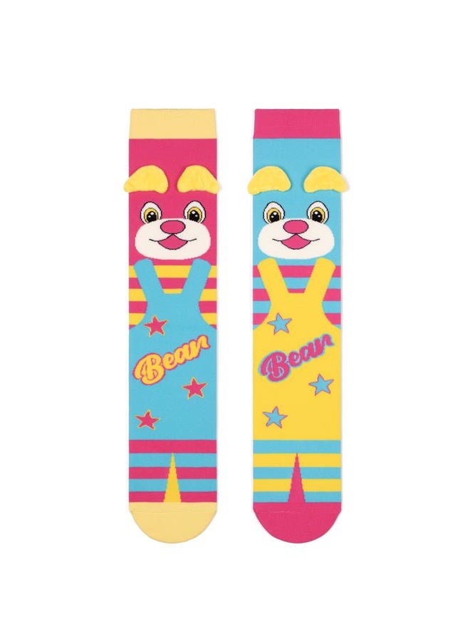 Bibalabili Crazy Socks for Kids - Cute Knee High Silly Socks Funny Style Colorful Cute Animal Knee High Socks for 3-12 Years Kids, Crazy Bear, one size - Image 3