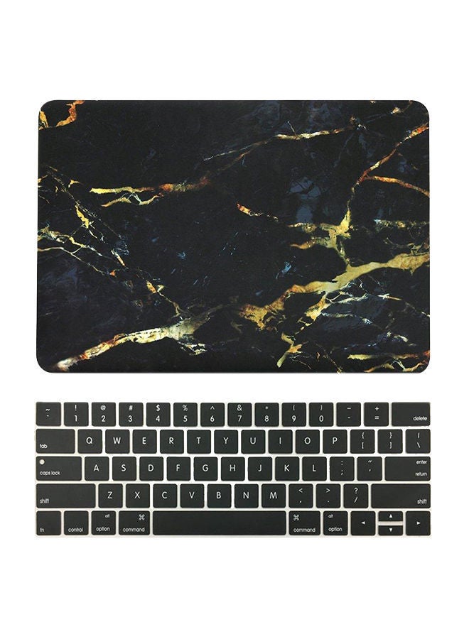 NIBEMINENT Hard Shell Cover Case With Keyboard Skin For Apple MacBook Pro 13-Inch Black 