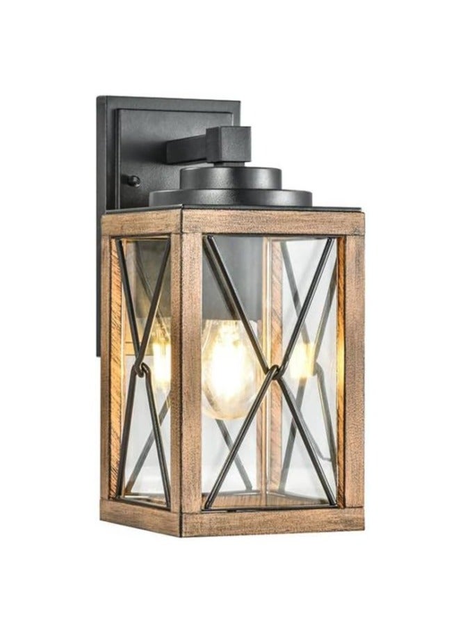 SP Wooden Wall Light, indoor, outdoor, Industrial Vintage Wooden Wall Light, Wall Lamp Shade E27 Retro Wall Lighting Fixtures for Living Room,Bedroom, Corridor,Hallway,Cafe Bar - Image 1