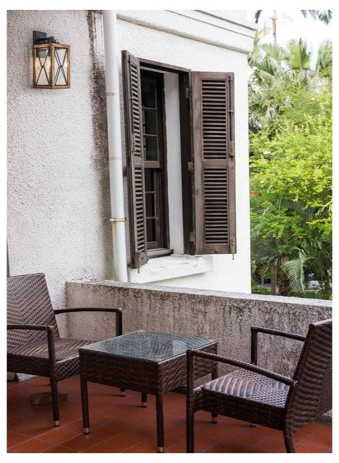 SP Wooden Wall Light, indoor, outdoor, Industrial Vintage Wooden Wall Light, Wall Lamp Shade E27 Retro Wall Lighting Fixtures for Living Room,Bedroom, Corridor,Hallway,Cafe Bar - Image 3