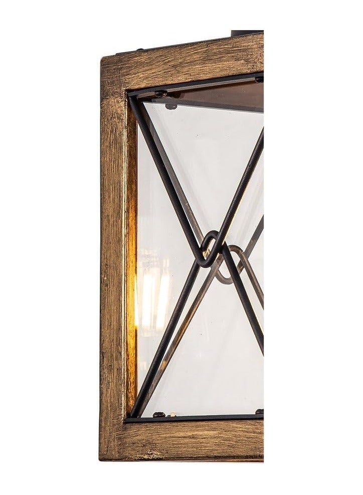 SP Wooden Wall Light, indoor, outdoor, Industrial Vintage Wooden Wall Light, Wall Lamp Shade E27 Retro Wall Lighting Fixtures for Living Room,Bedroom, Corridor,Hallway,Cafe Bar - Image 4