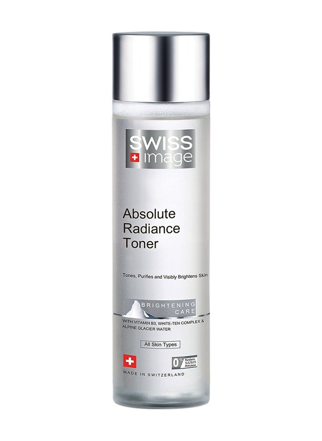 SWISS image Face Toner for Absolute Radiance with Niacinamide 200 ml for Brightening & Hydrating Reduces Dark Spots, Hyperpigmentation & Evens Tone| All Skin Types Men & Women Swiss Made  - Image 1