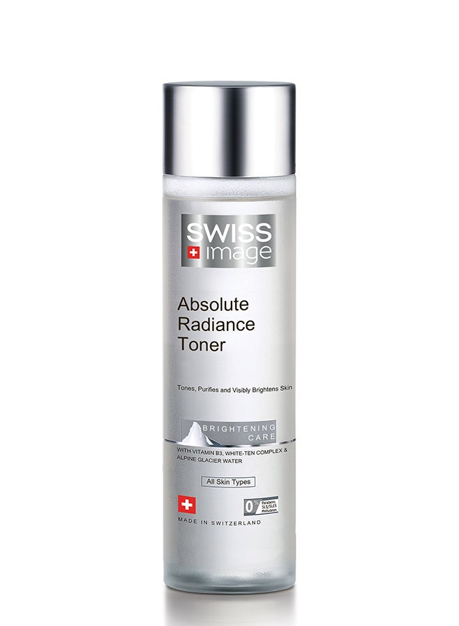 SWISS image Face Toner for Absolute Radiance with Niacinamide 200 ml for Brightening & Hydrating Reduces Dark Spots, Hyperpigmentation & Evens Tone| All Skin Types Men & Women Swiss Made - Image 1