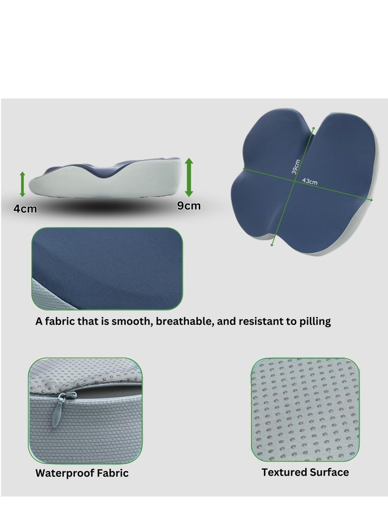 Forest Home Car Seat Cushion Memory Foam- Tailbone Pain Relief, Driving Seat Cushion for Short People - Office, Wheelchair, Gaming Chair, Travel - Non-Slip, Washable Cover - Image 2