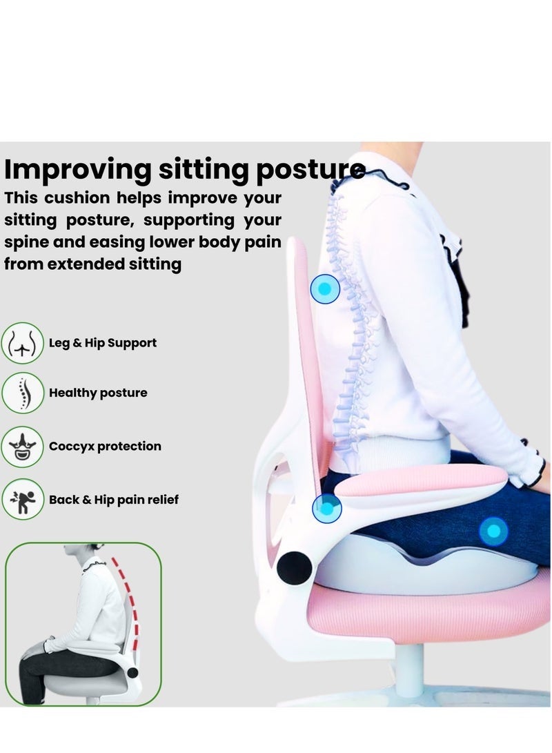 Forest Home Car Seat Cushion Memory Foam- Tailbone Pain Relief, Driving Seat Cushion for Short People - Office, Wheelchair, Gaming Chair, Travel - Non-Slip, Washable Cover - Image 5