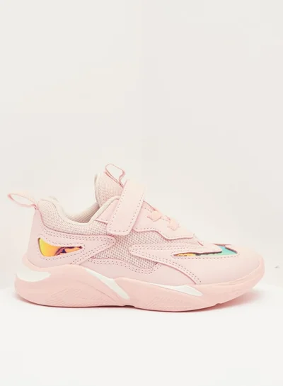 shoexpress Girls Low Top Sneakers with Hook and Loop Closure