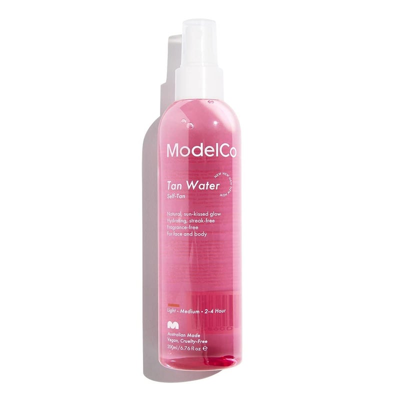 Modelco Tan Water SelfTan Spray  Sunless Glow For Body And Face  Beautiful Bronze Skin Without The Damage  Smooth Application Delivers Naturally Sunkissed Tanned Skin  Medium  Light  676 Oz