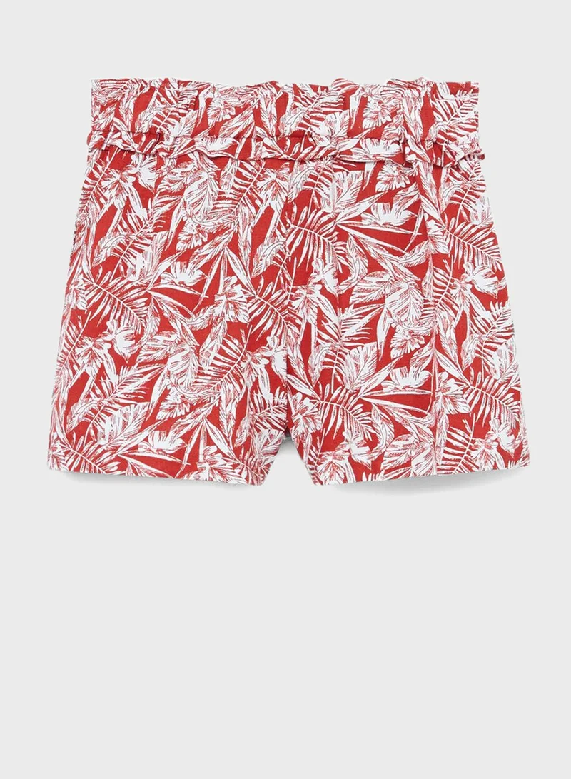 MANGO Kids Printed Shorts
