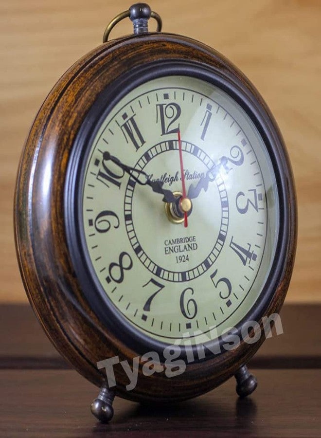 TYAGI Table Clock Antique Style Office Home Decor handicrafts Items Wedding Gift Bedroom livingroom Table Clock Antique Style - Image 2