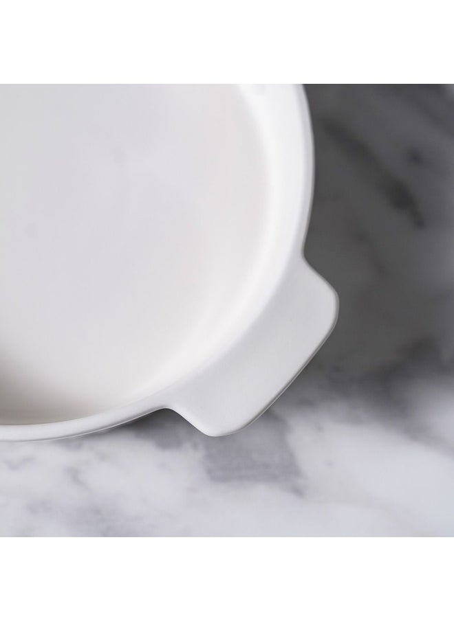 DANUBE HOME Serax Porcelain Round Baking Dish for Baking Souffle Pudding Unique Design For Kitchen Hotel Restaurant Banquet and Daily Use 25.8X21.2X5CM  - Image 3