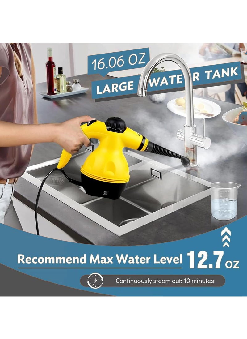 PRIMO PLUS Portable Handheld Steam Cleaner 1000 W Multifunctional High Temperature With 9 Pieces Accessories Suitable For Kitchen Sofa Bathroom Window  - Image 4