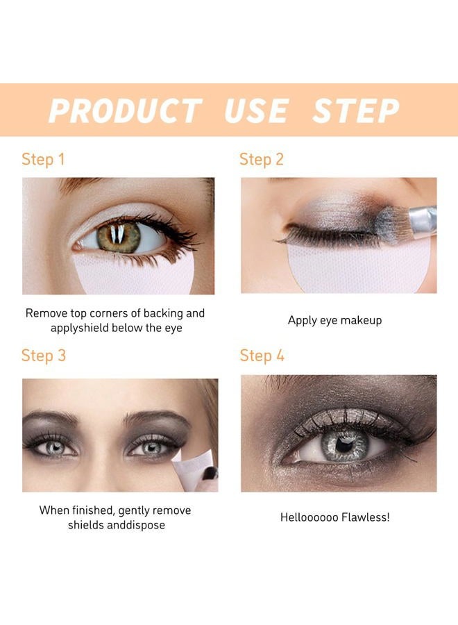 TORMEN 150pcs Eyeshadow Shields,Eyeshadow Stencils Pads, Lint Free Under Eye Patches Prevent Fallout and Residue for Makeup, Eyelash Extensions, Eyeliner, Lip and Tinting Makeup - Image 3
