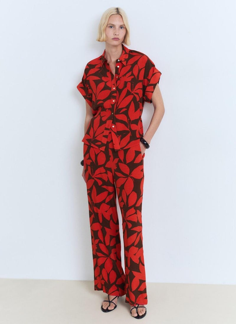 MANGO Printed Short-Sleeved Shirt  - Image 5