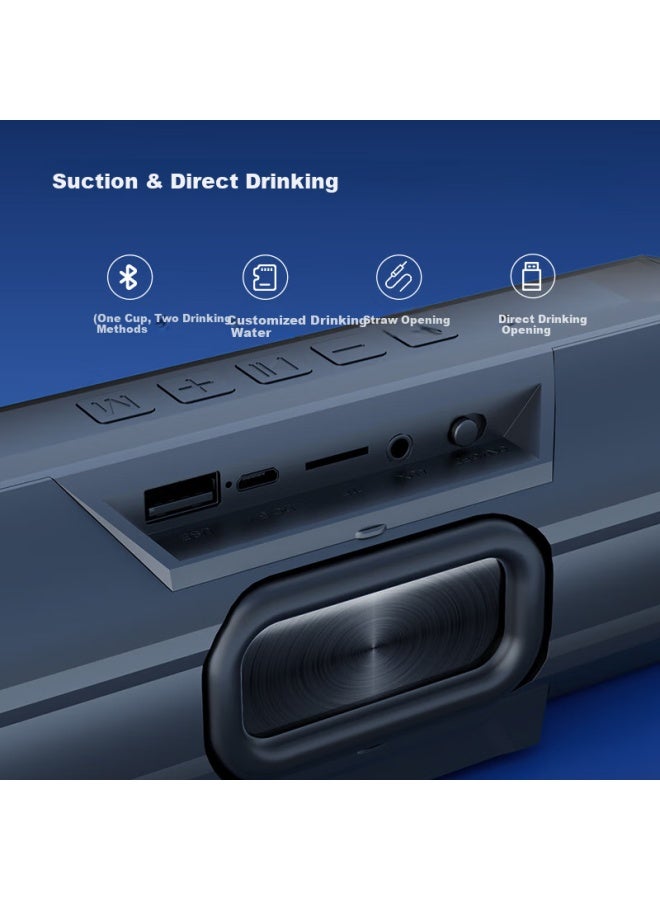 Claison Bluetooth Speaker, High-quality Waterproof Audio, Subwoofer, Outdoor Portable, Long Battery Life, Desktop Home Use, Card-insertable Wireless Speaker, Gray Color - Image 2