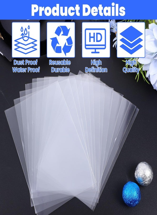 Jeffdad جيفداد، 100 قطعة من واقيات بطاقات الوصفات مقاس 3×5 بوصة، أغطية بطاقات الوصفات، أكمام بطاقات الفهرسة، واقيات بلاستيكية لأوراق كتب الطبخ - Image 3