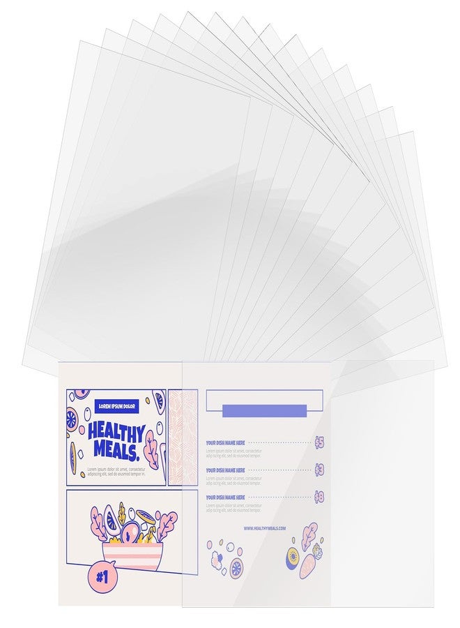 Jeffdad جيفداد، 100 قطعة من واقيات بطاقات الوصفات مقاس 3×5 بوصة، أغطية بطاقات الوصفات، أكمام بطاقات الفهرسة، واقيات بلاستيكية لأوراق كتب الطبخ - Image 1