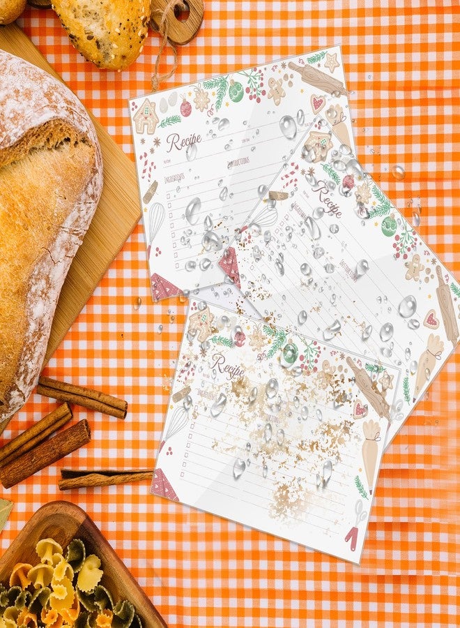 Jeffdad جيفداد، 100 قطعة من واقيات بطاقات الوصفات مقاس 3×5 بوصة، أغطية بطاقات الوصفات، أكمام بطاقات الفهرسة، واقيات بلاستيكية لأوراق كتب الطبخ - Image 5