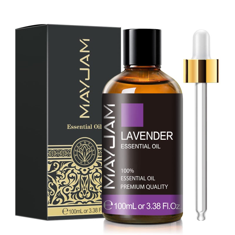 Lavender Essential Oil 100ML MAYJAM Pure Essential Oils for Diffusers Massage Lavender Oil for Soap Candle Making Huge 338FLOZ Bottle