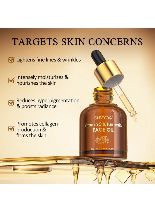 SHVYOG Vitamin C Turmeric Face Oil, Skin Moisturizing, Firming Vitamin C Oil, Turmeric Oil for Dry Skin, Wrinkles, and Uneven Skin Tone, Anti-Aging Care 1 Fl Oz - Image 4