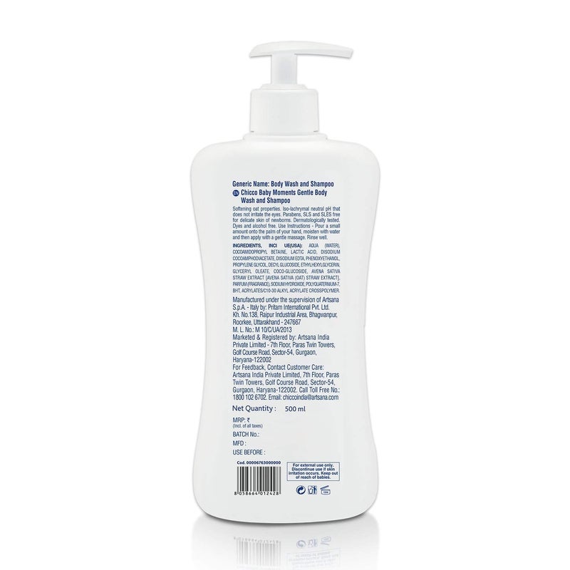 Chicco Baby Moments Gentle Body Wash And Shampoo (500Ml) - Image 3
