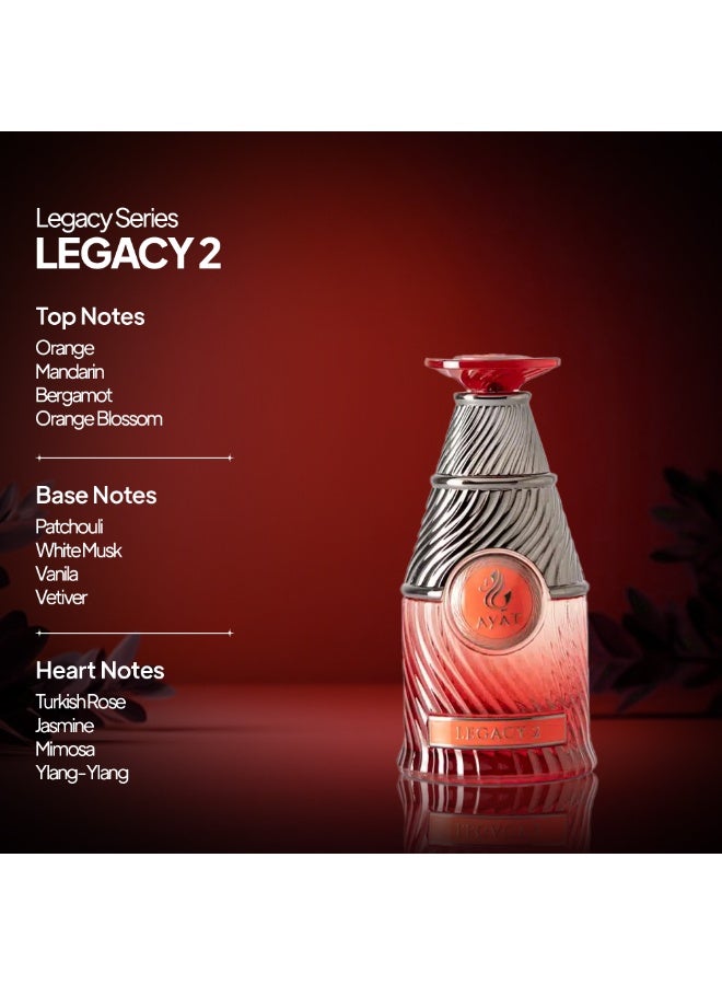 Ayat Perfumes Legacy 2 Eau de Parfum – 100ml – Unisex Floral Perfume - Image 2