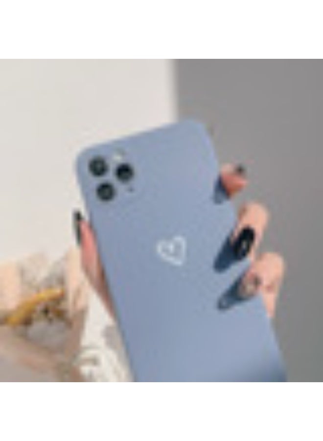 NIBEMINENT Simple And Heartfelt Love Symbols Protective TPU Case Cover For iPhone 17, Slate Blue