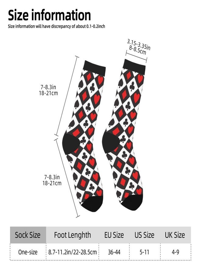 Poream Card Chess Board Novelty Funny Crew Socks, Cool Breathable Dress Socks Gift For Men Women - Image 4