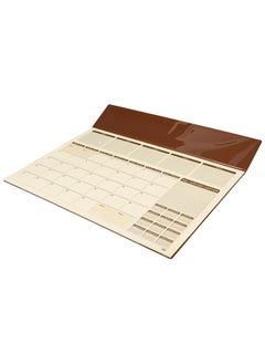 FIS FIS 2025 Year Planner with PVC Desk Blotter and Italian PU Flap - English / French, Blue - FSDKPEF25BL  - Image 2