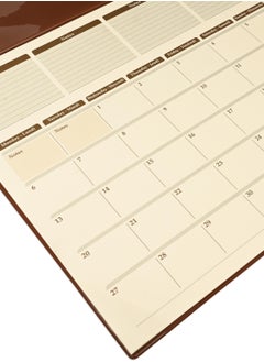 FIS FIS 2025 Year Planner with PVC Desk Blotter and Italian PU Flap - English / French, Blue - FSDKPEF25BL  - Image 3