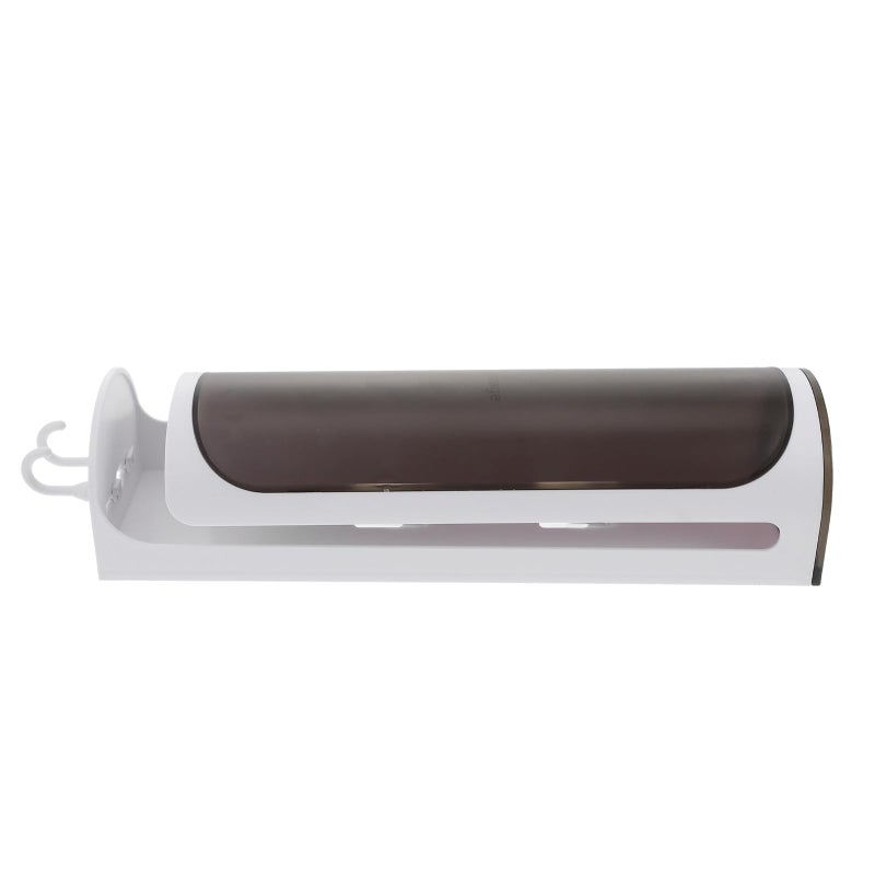 Wall Mounted Plastic Bag Holder Kitchen Storage Box Home Organization White - Image 2