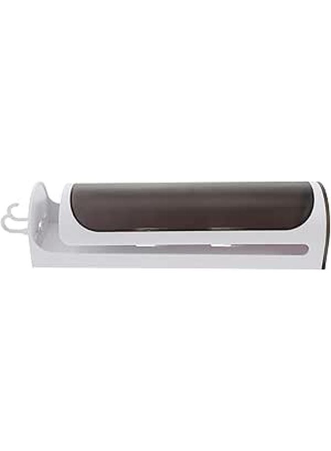 Wall Mounted Plastic Bag Holder Kitchen Storage Box Home Organization White - Image 1