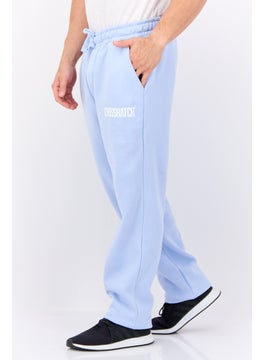 CROSSHATCH Men Regular Fit Brand Logo Jogger Pants, Light Blue  - Image 3