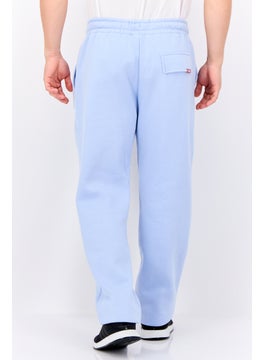 CROSSHATCH Men Regular Fit Brand Logo Jogger Pants, Light Blue  - Image 4