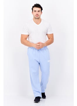 CROSSHATCH Men Regular Fit Brand Logo Jogger Pants, Light Blue  - Image 2