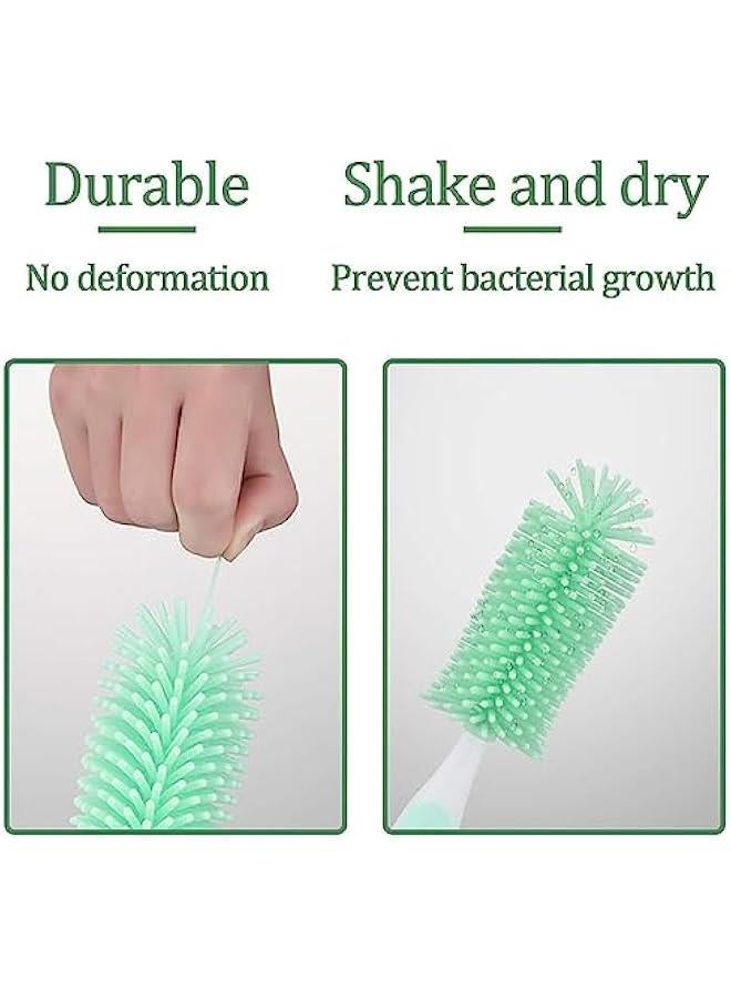 رينكس فرشاة للزجاجات م ، فرشاة تظيف زجاجات الرضاعة للأطفال، فرشاة غسيل زجاجات الأطفال مقض طويل م ال، ماسة لزجاجات الحلي للأطفال لو أزرق) - Image 3