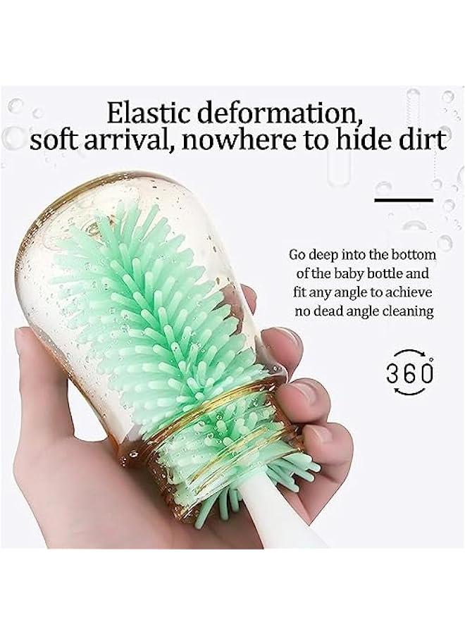 رينكس فرشاة للزجاجات م ، فرشاة تظيف زجاجات الرضاعة للأطفال، فرشاة غسيل زجاجات الأطفال مقض طويل م ال، ماسة لزجاجات الحلي للأطفال لو أزرق) - Image 4