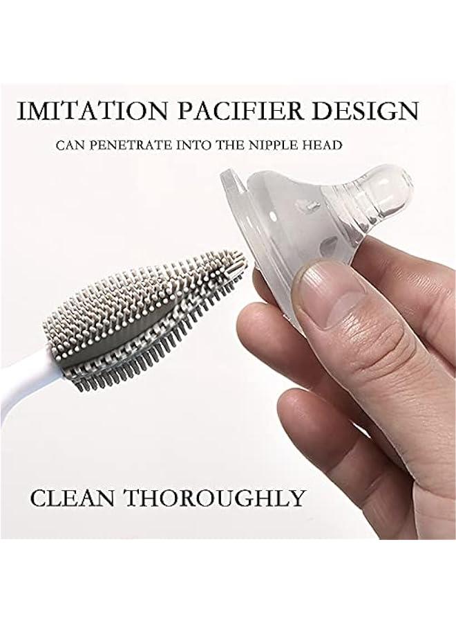 رينكس فرشاة للزجاجات م ، فرشاة تظيف زجاجات الرضاعة للأطفال، فرشاة غسيل زجاجات الأطفال مقض طويل م ال، ماسة لزجاجات الحلي للأطفال لو أزرق) - Image 5