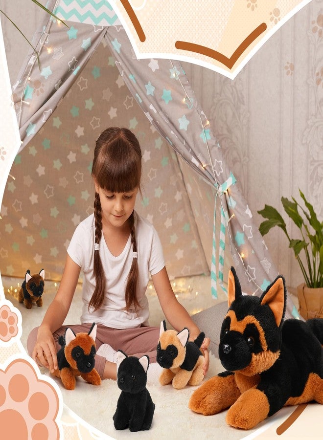 Skylety 5 Pcs Dog Stuffed Animal Puppy Stuffed Animal with Babies Inside 1 Big Mommy with 4 Mini Baby Cute Soft Puppies for Children Birthday Party Adopt a Dog Party Favors(German Shepherd) - Image 5