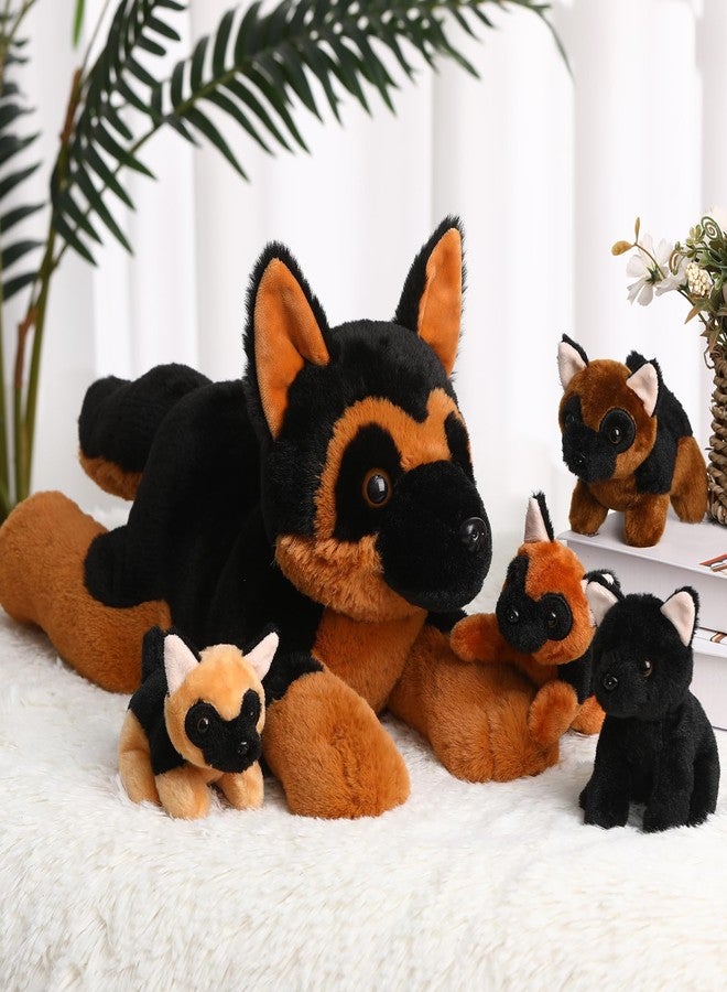 Skylety 5 Pcs Dog Stuffed Animal Puppy Stuffed Animal with Babies Inside 1 Big Mommy with 4 Mini Baby Cute Soft Puppies for Children Birthday Party Adopt a Dog Party Favors(German Shepherd) - Image 4