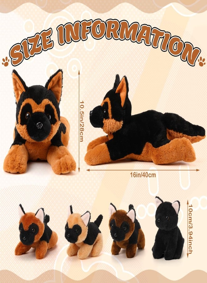 Skylety 5 Pcs Dog Stuffed Animal Puppy Stuffed Animal with Babies Inside 1 Big Mommy with 4 Mini Baby Cute Soft Puppies for Children Birthday Party Adopt a Dog Party Favors(German Shepherd) - Image 2