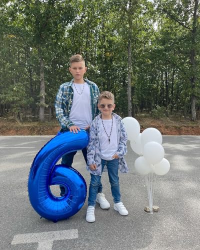 IWERP Navy Blue 6 Balloon Number Balloon 40 Inch Blue Party Supplies 6th Balloons for Birthday 6 Birthday Balloon Number 6 Balloon - Image 5
