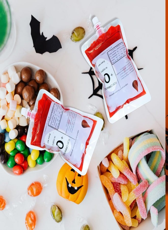 BESTOYARD Vampire Drink Pouches 5.9X3.9 Inch Reusable 150Ml Iv Style Cups for Halloween Party Festival Gathering Decoration - Image 3