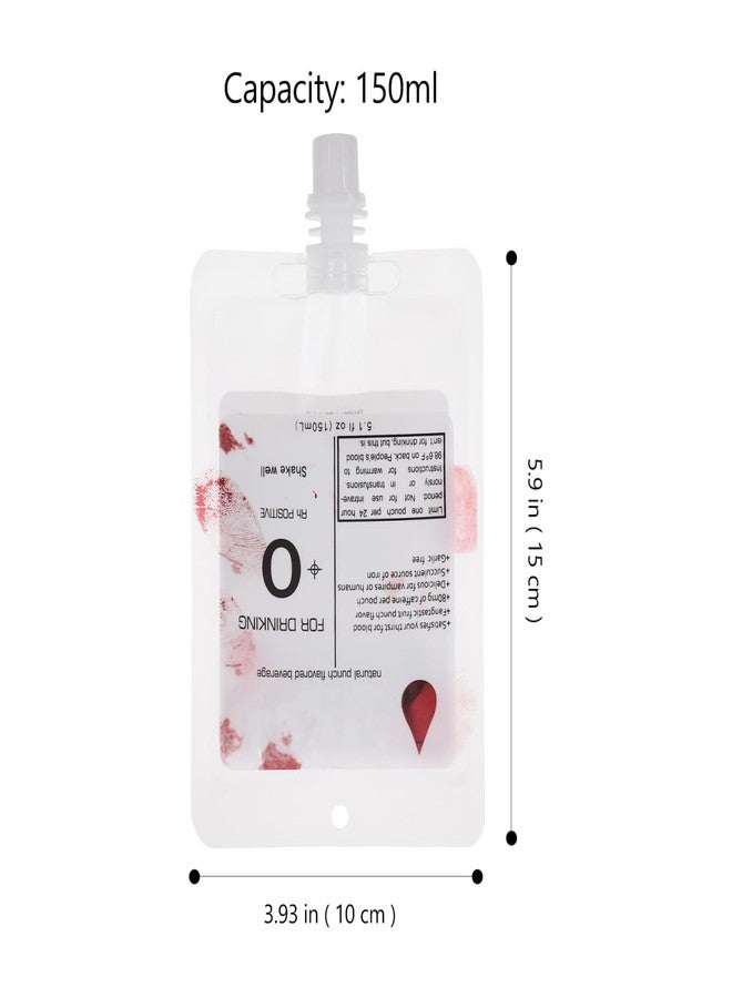 BESTOYARD Vampire Drink Pouches 5.9X3.9 Inch Reusable 150Ml Iv Style Cups for Halloween Party Festival Gathering Decoration - Image 2